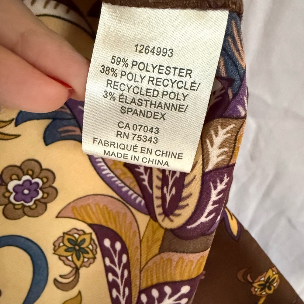 Rachel Zoe Yellow and Brown Floral Button Down Shirt - Picture 5 of 8